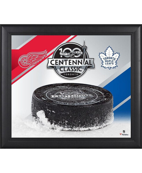 2017 NHL Centennial Classic Detroit Red Wings vs. Toronto Maple Leafs Framed 15" x 17" Match-Up Collage