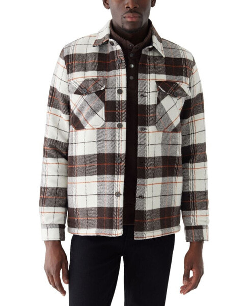 Men's Relaxed-Fit Plaid Fleece-Lined Shirt Jacket