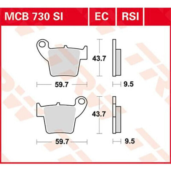 TRW Performance Offroad HM Moto CRE 125 R 02 Sintered Rear Brake Pads