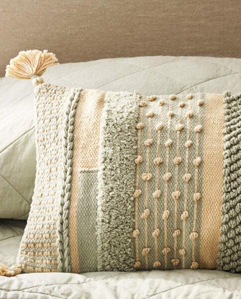 Tassel cushion cover