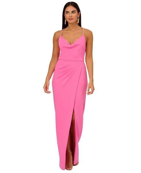 Women's Cowlneck Sleeveless Gown