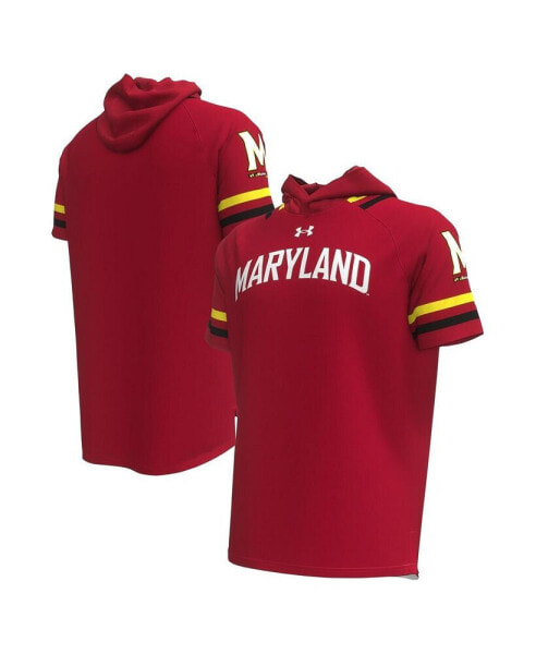 Men's Red Maryland Terrapins Shooter Raglan Hoodie T-shirt