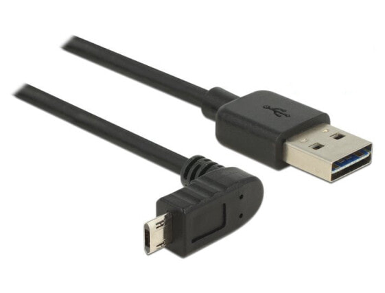Delock 83857 - 3 m - USB A - Micro-USB B - USB 2.0 - Male/Male - Black