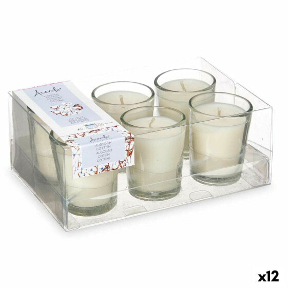 Scented Candle Set 16 x 6,5 x 11 cm (12 Units) Glass Cotton