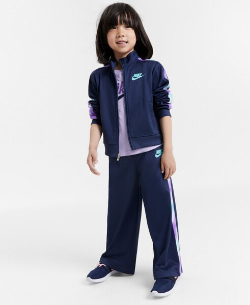 Little Girls Solarized Tricot Track Jacket & Pants, 2 Piece Set