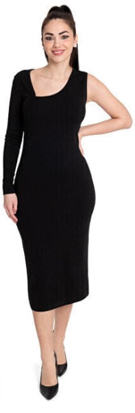Вечернее платье Only ONLINA Standard Fit черное/один рукав
