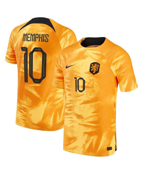 Men's Memphis Depay Orange Netherlands National Team 2022/23 Home Vapor Match Authentic Player Jersey