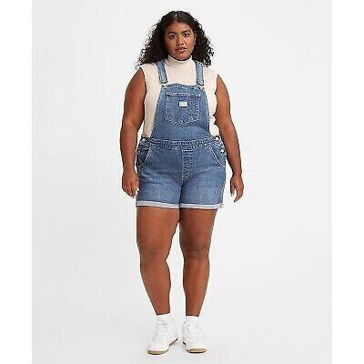 Levi's Women's Plus Size Denim Shortalls - Indigo Minute 18