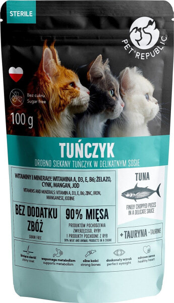 Pet Republic PET REPUBLIC KOT sasz.100g TUŃCZYK STERILE sos /24