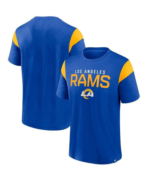 Men's Royal/Gold Los Angeles Rams Home Stretch Team T-Shirt