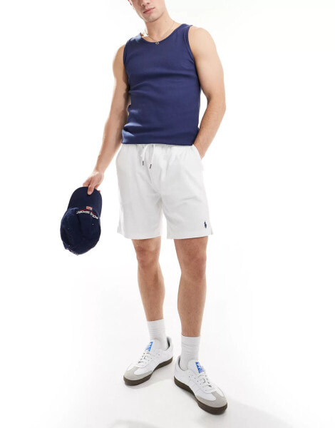 Polo Ralph Lauren icon logo spa terry sweat shorts in white CO-ORD