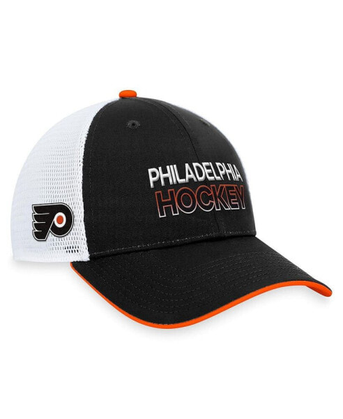 Men's Black Philadelphia Flyers Authentic Pro Rink Trucker Adjustable Hat