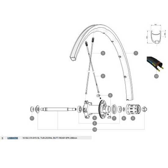 MAVIC R-Sys SL/Ksyrium Pro 2010 Rear 10 Units Spoke