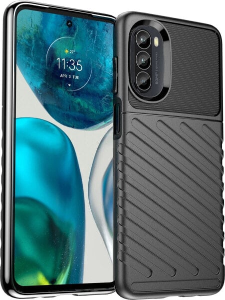 Hurtel Thunder Case etui Motorola Moto G82 5G / Moto G52 silikonowy pancerny pokrowiec czarne