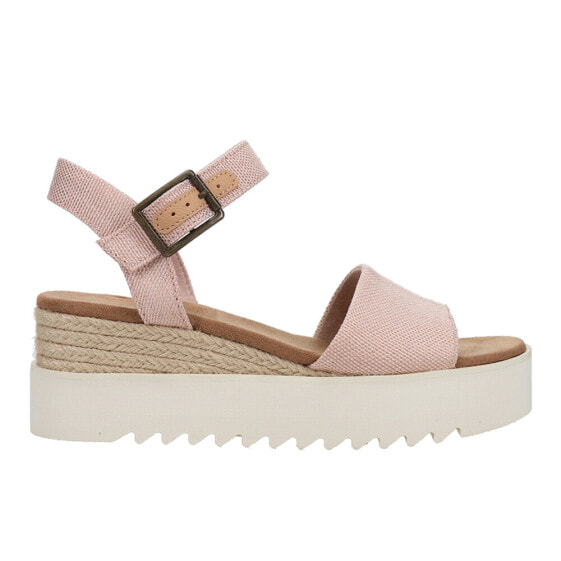 TOMS Diana Espadrille Wedge Womens Pink Casual Sandals 10020737T-680