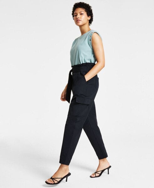 Women's Belted Cargo Pants, Created for Macy's