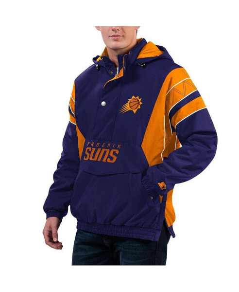 Men's Purple Phoenix Suns Home Team Hoodie Half-Zip Jacket