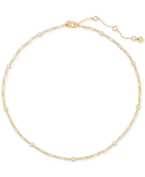 Gold-Tone One In a Million Chain & Stone Necklace, 16" + 3" extender