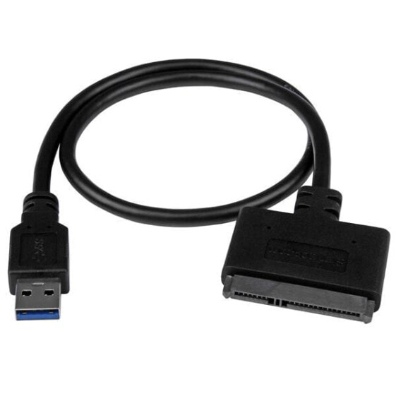 StarTech.com USB 3.1 to 2.5" SATA Hard Drive Adapter - USB 3.1 Gen 2 10Gbps with UASP External HDD/SSD Storage Converter - USB 3.1 A - SATA 7+15 pin - 0.5 m - Black