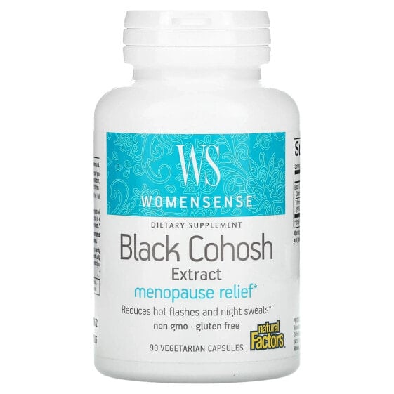 Витамины WomenSense, Black Cohosh Extract, Menopause Relief, 90 Вегетарианских капсул