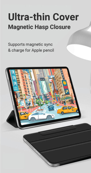 eSTUFF COLORADO Magnet Case for iPad 12.9 Pro 2022/2021/2020 - Black - Folio - Apple - iPad Pro 12.9" (2020) - 32.8 cm (12.9") - 360 g