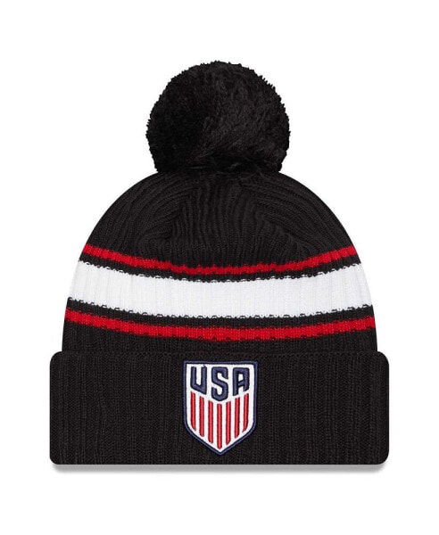 Men's Navy USMNT Fold Cuffed Knit Hat with Pom