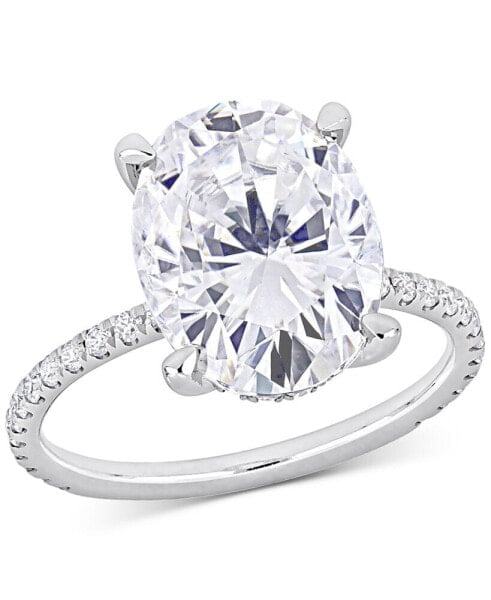 Moissanite Oval Ring (4-7/8 ct. t.w.) in 10k White Gold