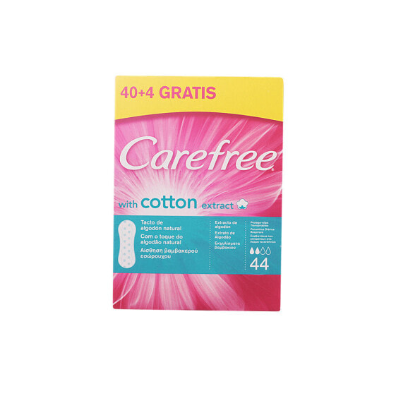 Carefree Daily Pads With Cotton Extract Тонкие ежедневные прокладки с экстрактом хлопка 44 шт