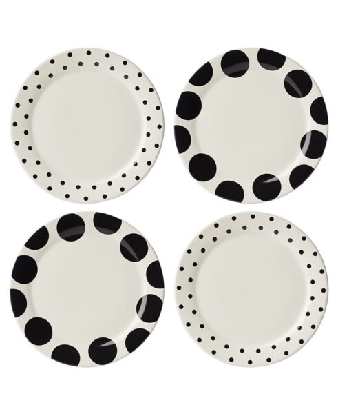 on the Dot Assorted Dinner Plates 4 Piece Set, Service for 4