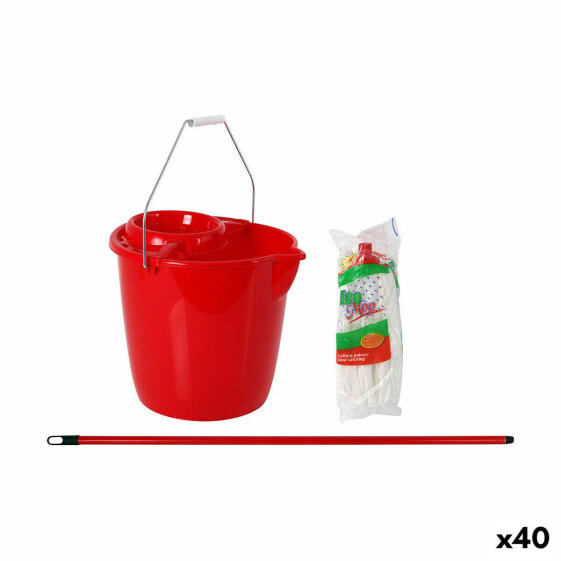 Ведро для мытья полов Красный Квадратный 12 L (40 штук)