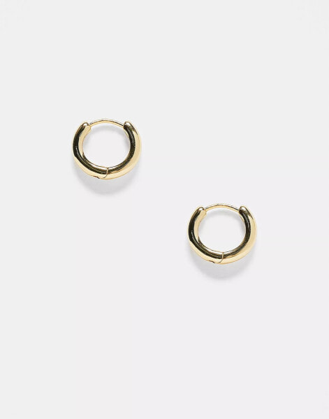 Jack & Jones 2 pack gold plated hoop earrings