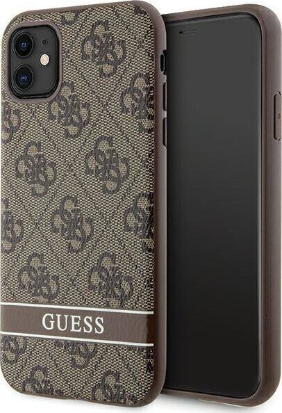 Guess Etui Guess GUHCN61P4SNW Apple iPhone 11/XR brązowy/brown hardcase 4G Stripe