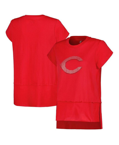 Women's Red Cincinnati Reds Cheer Fashion T-shirt