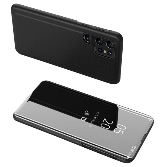 Чехол для Samsung Galaxy S24+ с крышкой Clear View Case черный Hurtel