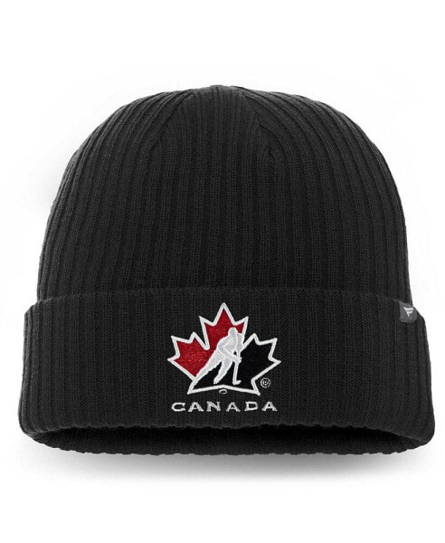 Men's Black Hockey Canada Core Primary Logo Cuffed Knit Hat