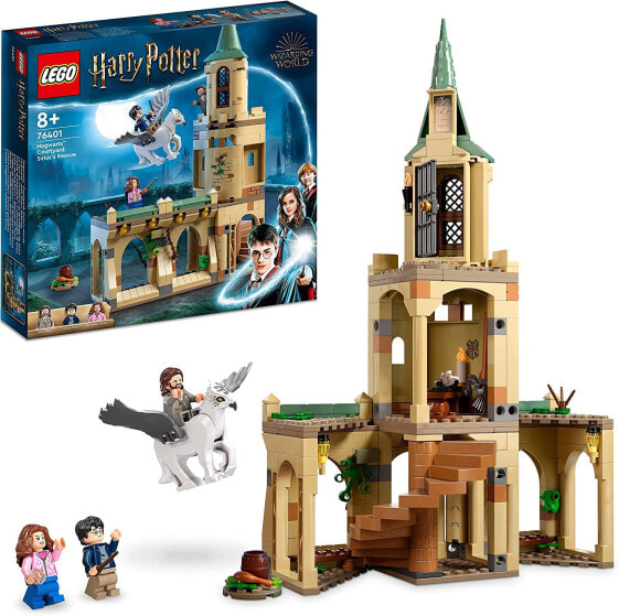 LEGO 76401 Harry Potter Hogwarts: Sirius' Rescue Toy Set from Prisoner of Azkaban with Harry and Hermione Mini Figures, Castle Expansion with a Hippo Grip Animal Figure