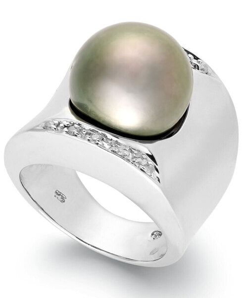 Кольцо Macy's Tahitian Pearl and Diamond