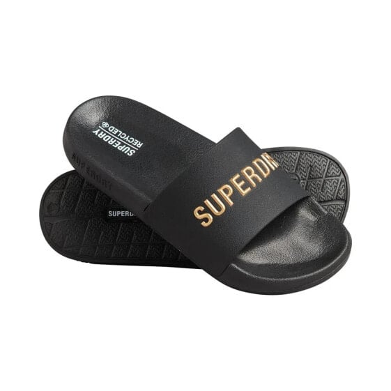 SUPERDRY Code Logo Vegan Pool Slides