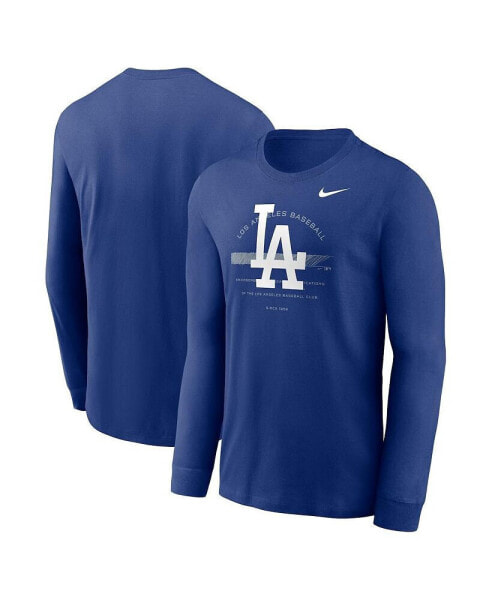 Men's Royal Los Angeles Dodgers Over Arch Performance Long Sleeve T-shirt