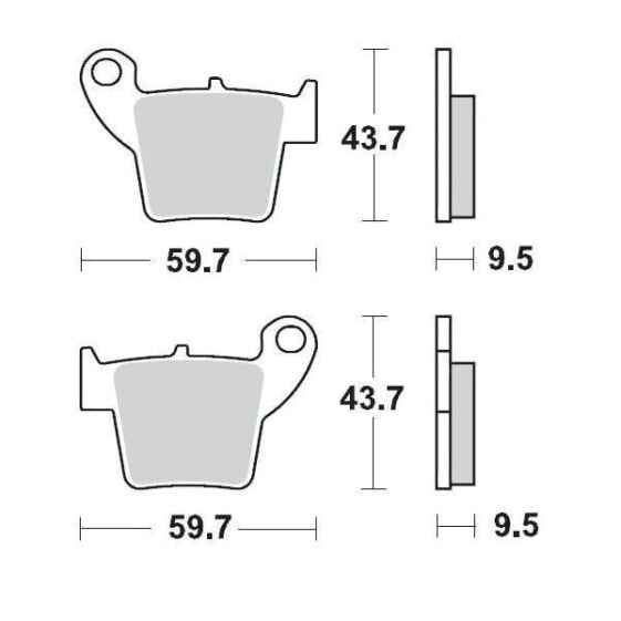 MOTO-MASTER Honda/TM Racing 094311 Sintered Brake Pads