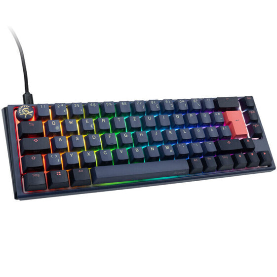 Ducky One 3 Cosmic Blue SF Gaming Tastatur, RGB LED - MX-Silent-Red