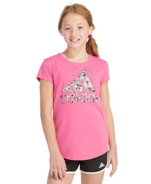 Big Girls Short-Sleeve Cotton Essential Logo Graphic T-Shirt