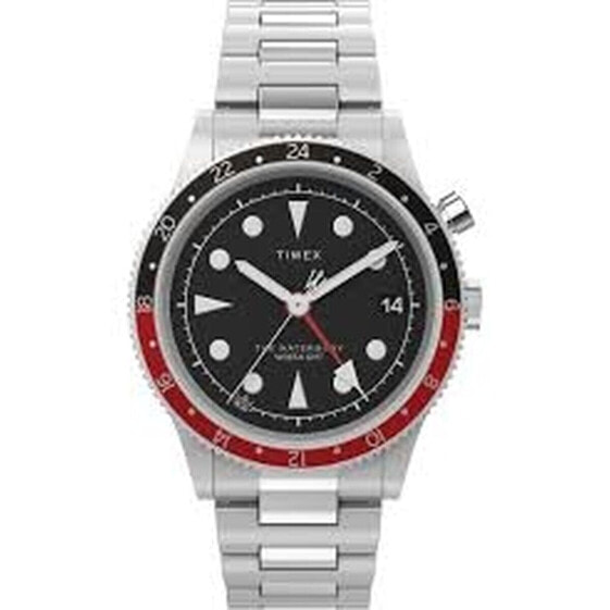 Мужские часы Timex THE WATERBURY GMT Чёрный Серебристый (Ø 39 mm) (Ø 40 mm)