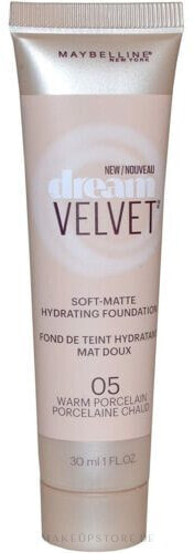 Feuchtigkeitsspendende mattierende Foundation - Maybelline Dream Velvet Foundation 05 - Warm Porcelain