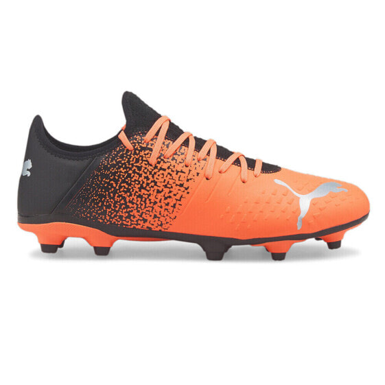 Кроссовки для футбола на твердые и искусственные грунты Puma Future Z 4.3 черно-оранжевые