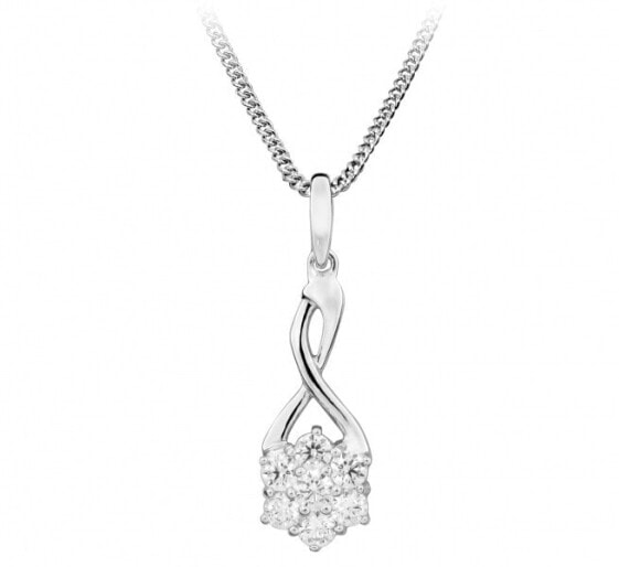 Charming necklace with zircons SC373