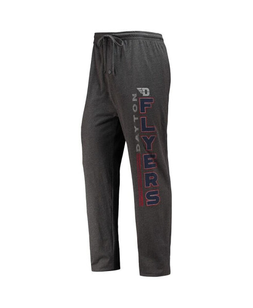 Men's Heathered Charcoal and Red Dayton Flyers Meter T-shirt and Pants Sleep Set