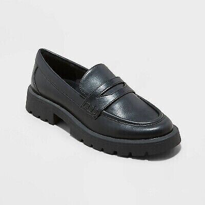 Women's Archie Loafer Flats - A New Day Black 9.5