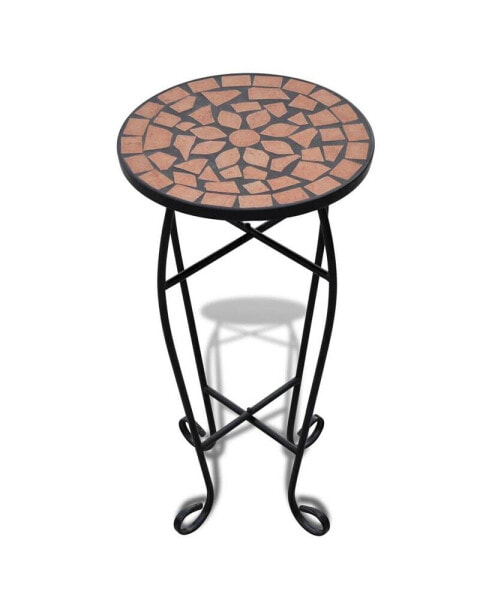 Mosaic Side Table Plant Table Terracotta