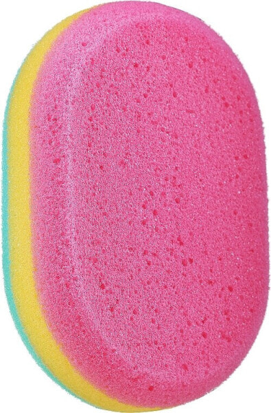 Badeschwamm oval 30468 rosa-gelb-grün